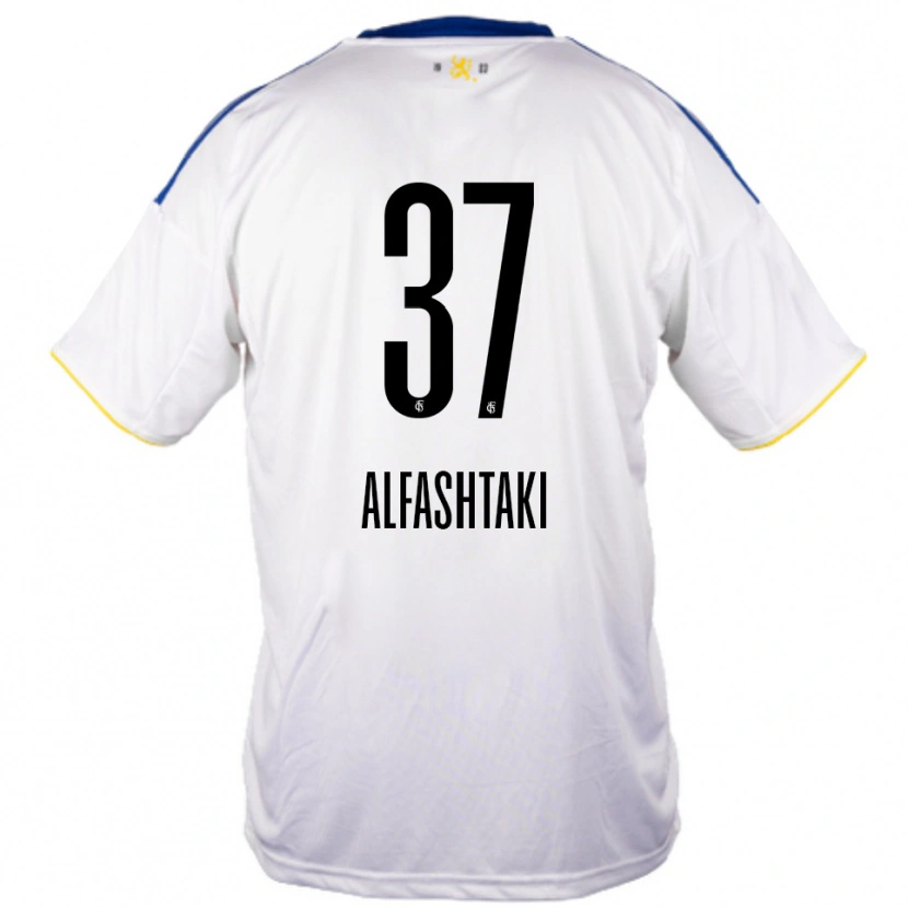 Danxen Kid Odey Alfashtaki #37 White Blue Yellow Away Jersey 2025/26 T-Shirt