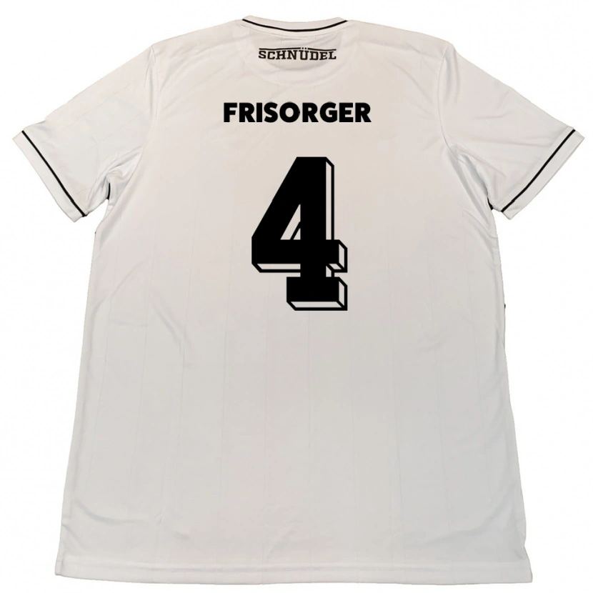 Danxen Kid Kevin Frisorger #4 White Black Away Jersey 2025/26 T-Shirt