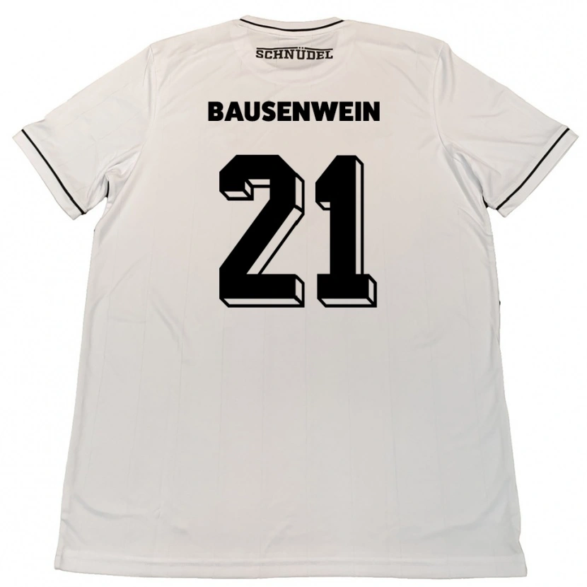 Danxen Kid Lauris Bausenwein #21 White Black Away Jersey 2025/26 T-Shirt