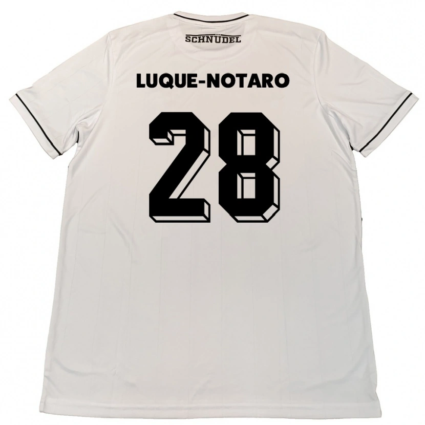 Danxen Kid Fabio Luque-Notaro #28 White Black Away Jersey 2025/26 T-Shirt