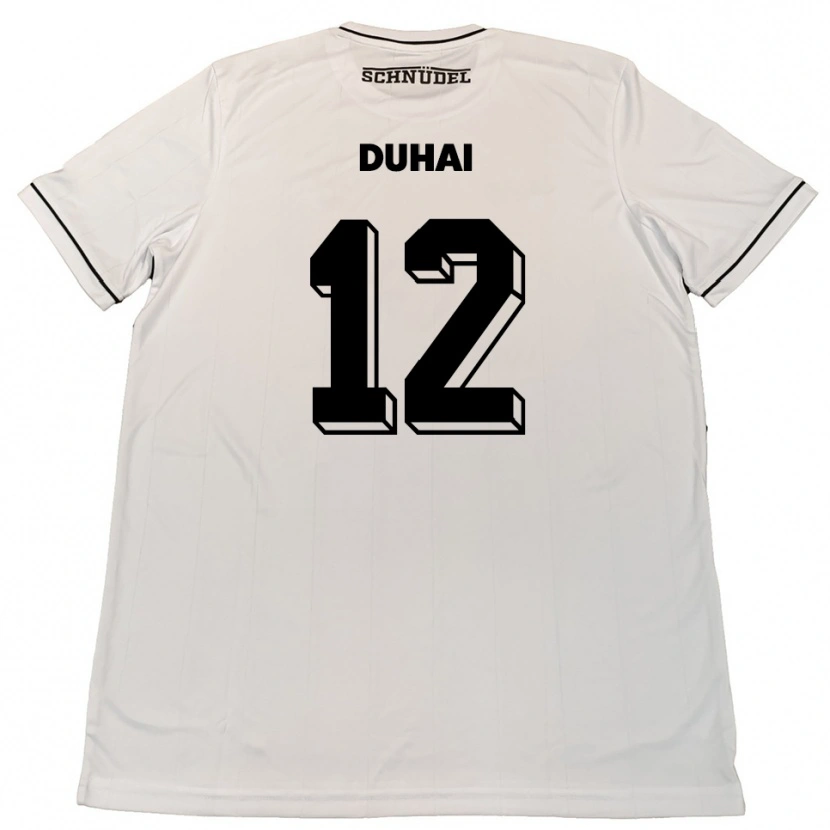 Danxen Kid Konstantin Duhai #12 White Black Away Jersey 2025/26 T-Shirt