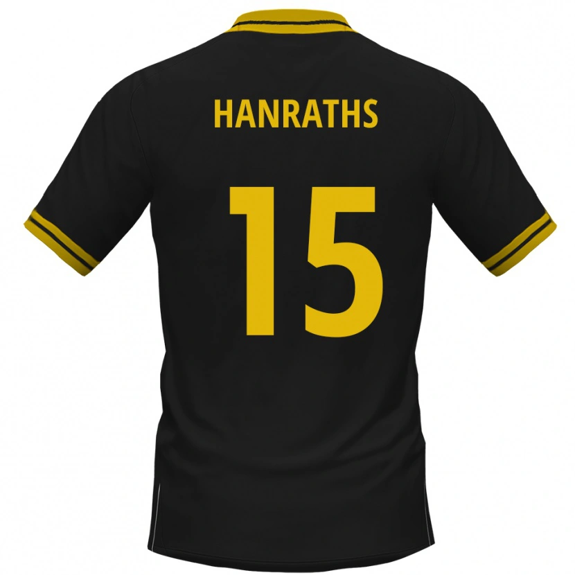 Danxen Kid Mika Hanraths #15 Black Yellow Away Jersey 2025/26 T-Shirt