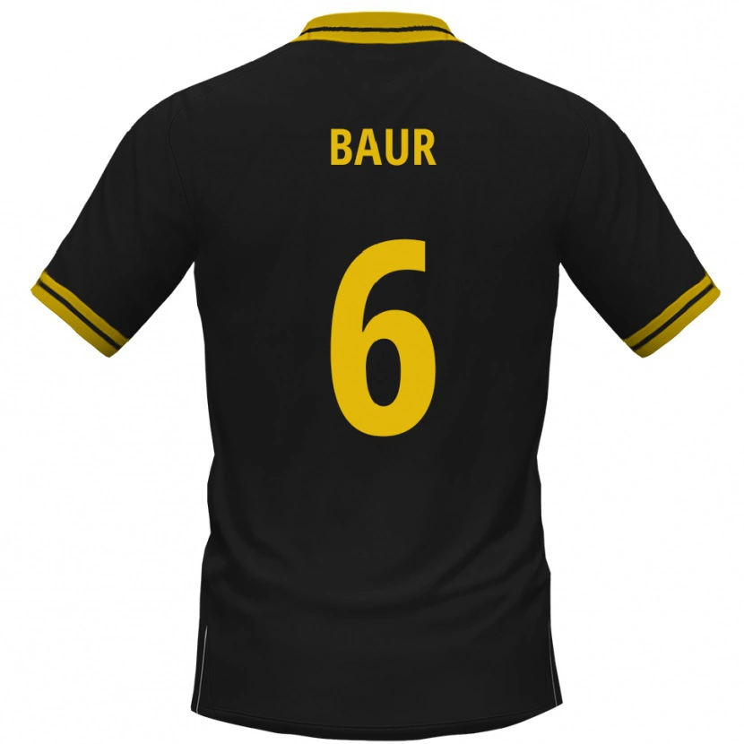 Danxen Kid Mauro Baur #6 Black Yellow Away Jersey 2025/26 T-Shirt