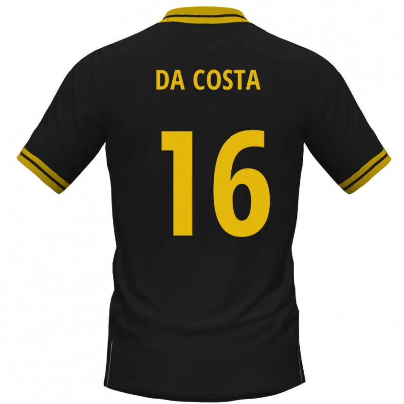 Danxen Kid Fabricio Sylva Da Costa #16 Black Yellow Away Jersey 2025/26 T-Shirt