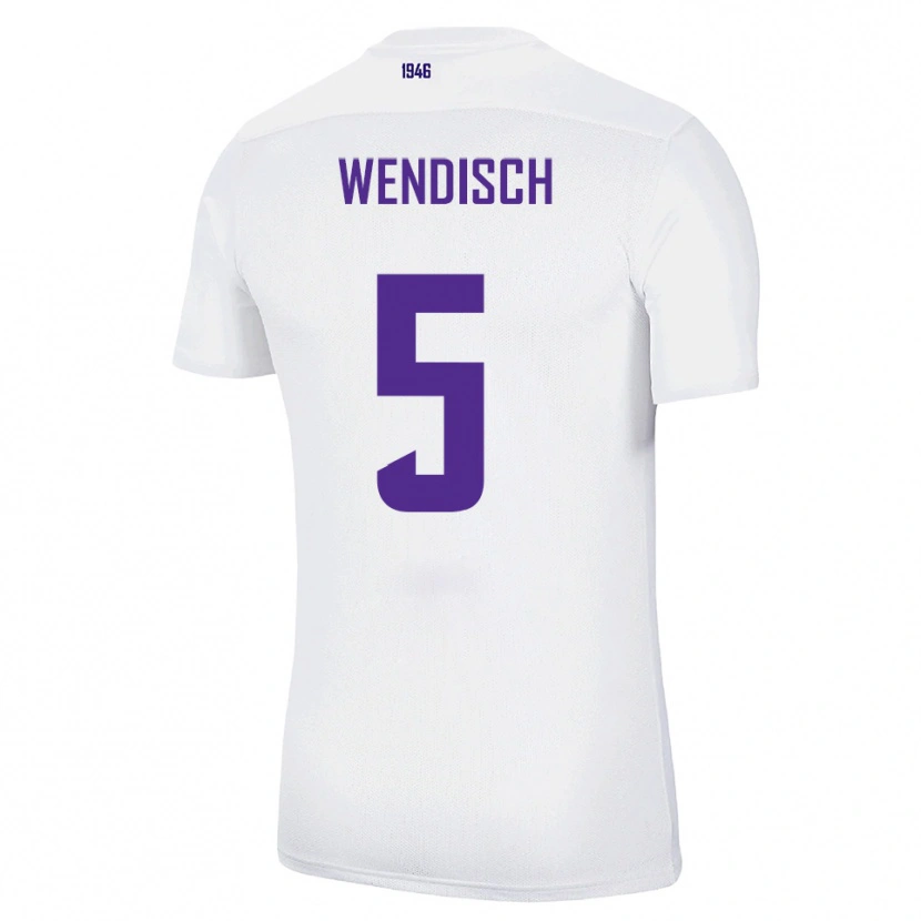 Danxen Kid Pascal Wendisch #5 White Green Away Jersey 2025/26 T-Shirt