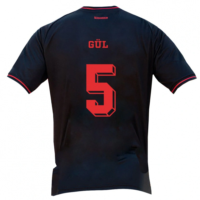 Danxen Kid Emre Gül #5 Black Red White Away Jersey 2025/26 T-Shirt