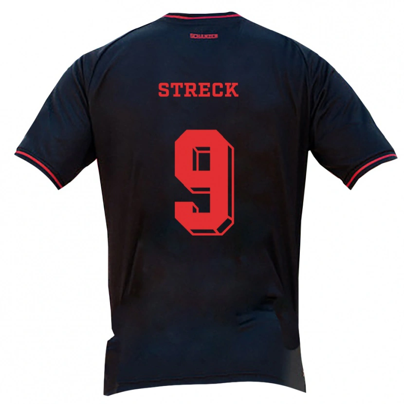 Danxen Kid Alik Streck #9 Black Red White Away Jersey 2025/26 T-Shirt