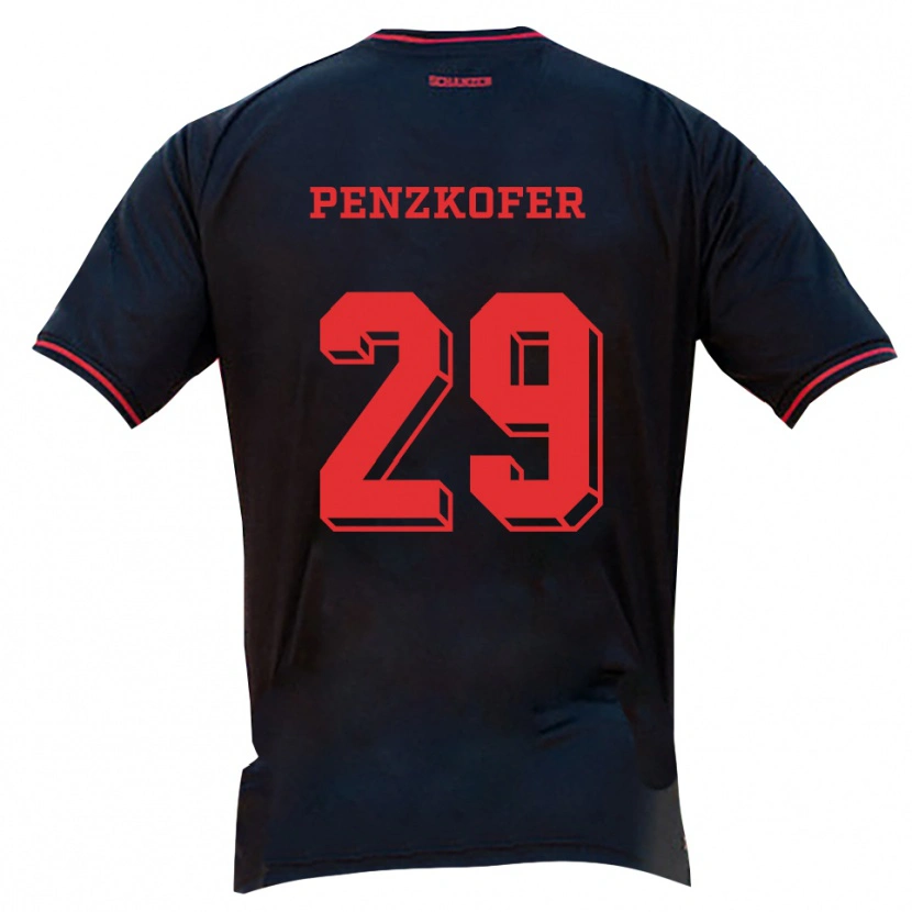 Danxen Kid Nina Penzkofer #29 Black Red White Away Jersey 2025/26 T-Shirt