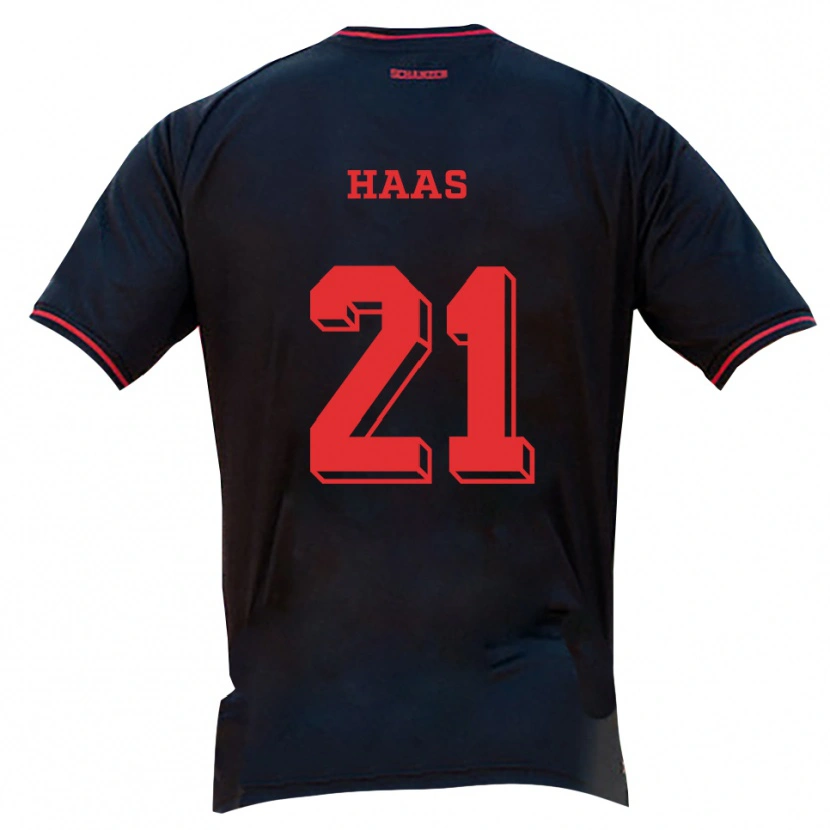 Danxen Kid Leo Haas #21 Black Red White Away Jersey 2025/26 T-Shirt