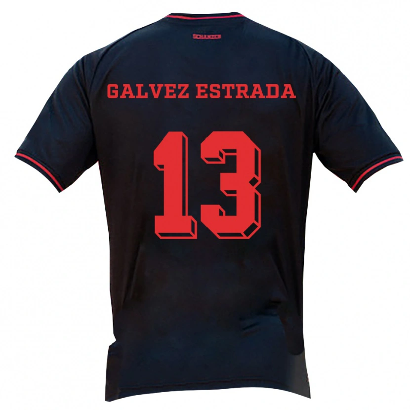 Danxen Kid Larissa Galvez Estrada #13 Black Red White Away Jersey 2025/26 T-Shirt