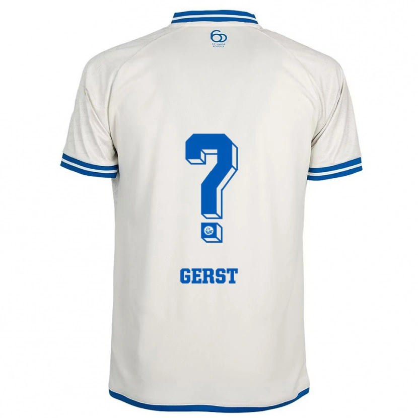 Danxen Kid Nikolas Gerst #0 White Blue Away Jersey 2025/26 T-Shirt