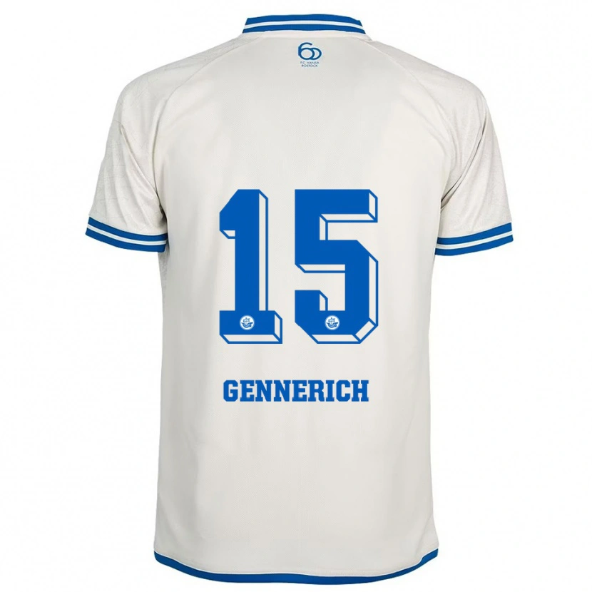 Danxen Kid Nick Gennerich #15 White Blue Away Jersey 2025/26 T-Shirt