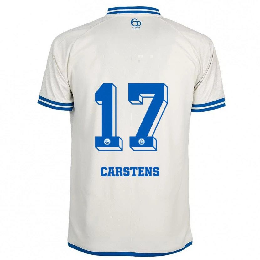 Danxen Kid Florian Carstens #17 White Blue Away Jersey 2025/26 T-Shirt