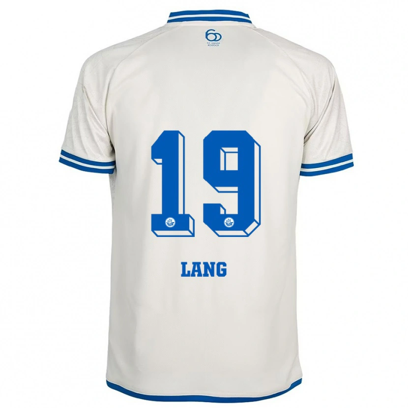 Danxen Kid Finn-Ole Lang #19 White Blue Away Jersey 2025/26 T-Shirt