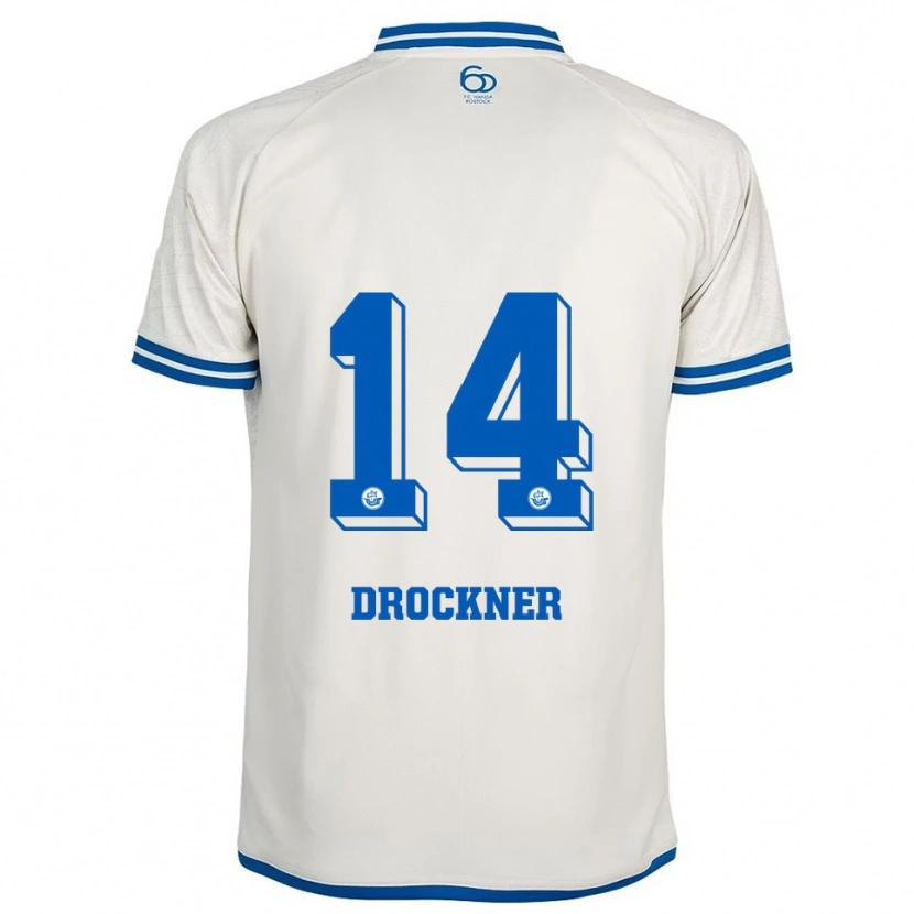 Danxen Kid Malin Drockner #14 White Blue Away Jersey 2025/26 T-Shirt