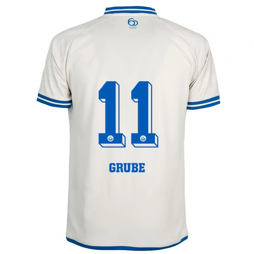 Danxen Kid Pepe Grube #11 White Blue Away Jersey 2025/26 T-Shirt