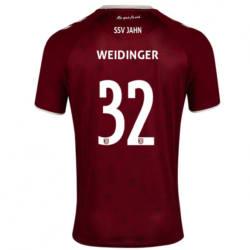 Danxen Kid Alexander Weidinger #32 Burgundy White Away Jersey 2025/26 T-Shirt
