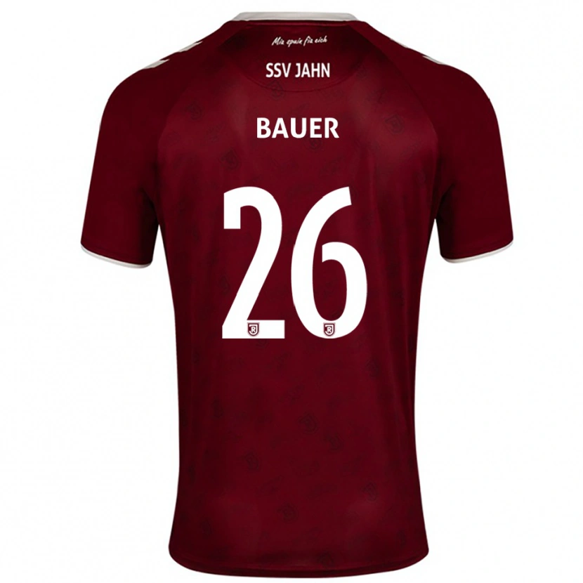 Danxen Kid Benedikt Bauer #26 Burgundy White Away Jersey 2025/26 T-Shirt