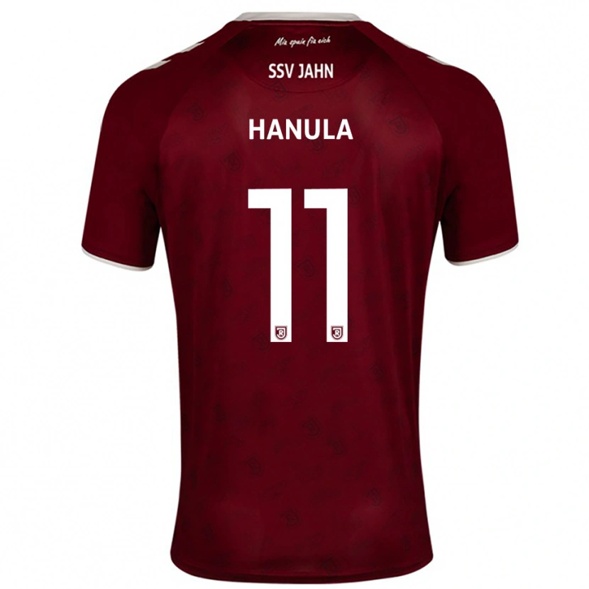 Danxen Kid Fabian Hanula #11 Burgundy White Away Jersey 2025/26 T-Shirt