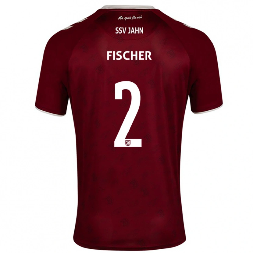 Danxen Kid Florian Fischer #2 Burgundy White Away Jersey 2025/26 T-Shirt