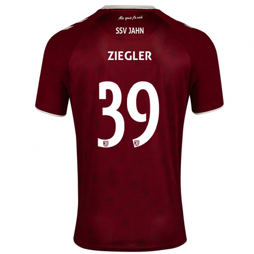 Danxen Kid Fabian Ziegler #39 Burgundy White Away Jersey 2025/26 T-Shirt
