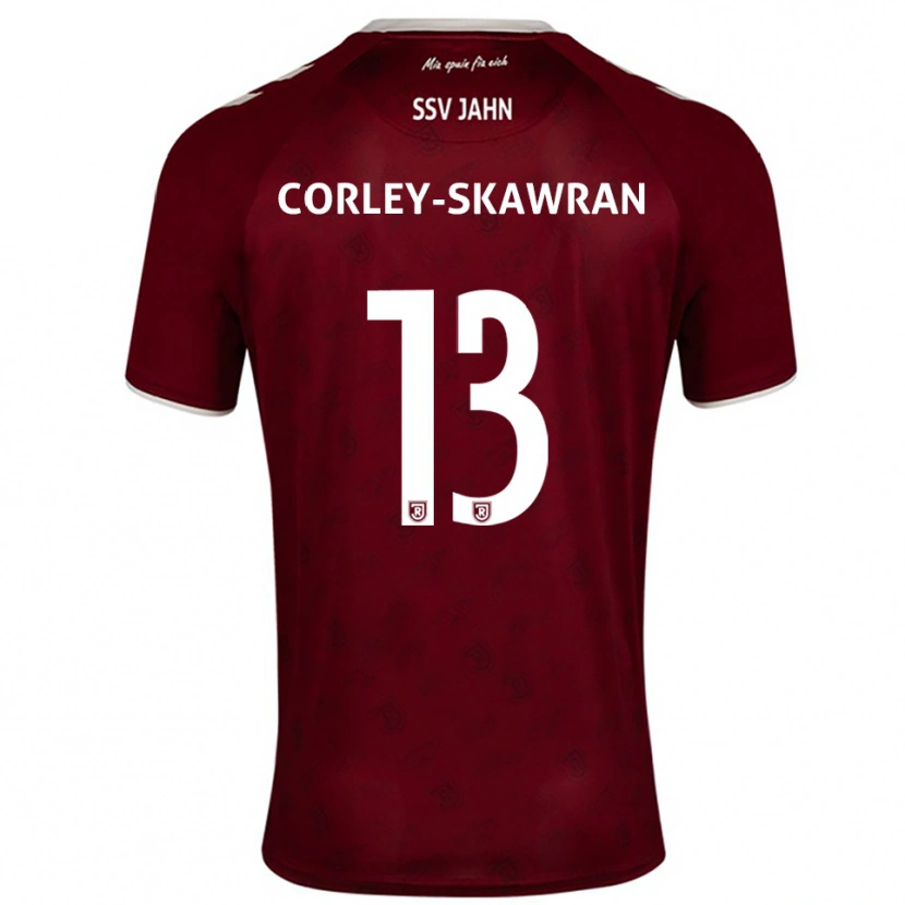 Danxen Kid Dorian Corley-Skawran #13 Burgundy White Away Jersey 2025/26 T-Shirt