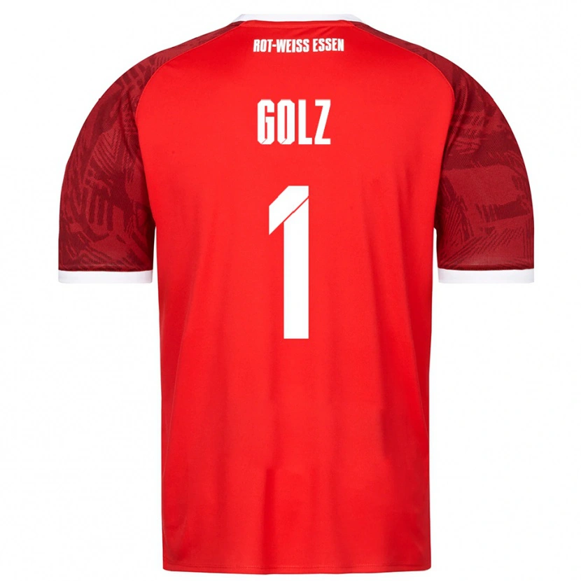 Danxen Kid Jakob Golz #1 Red Burgundy White Away Jersey 2025/26 T-Shirt