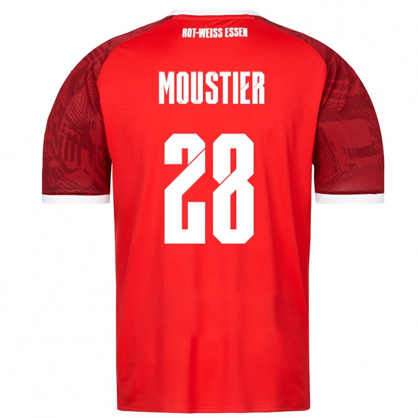 Danxen Kid Tom Moustier #28 Red Burgundy White Away Jersey 2025/26 T-Shirt