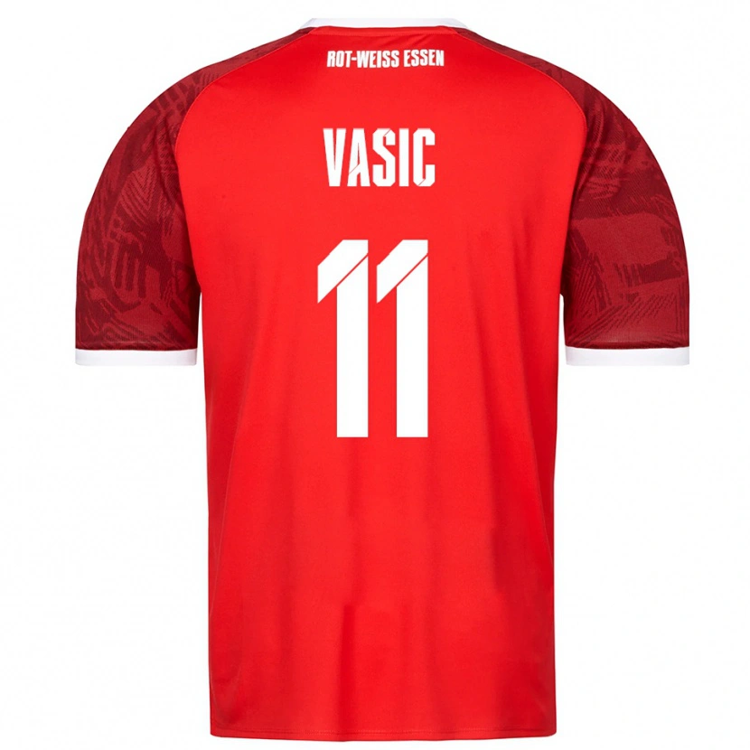 Danxen Kid Fadih Vasic #11 Red Burgundy White Away Jersey 2025/26 T-Shirt