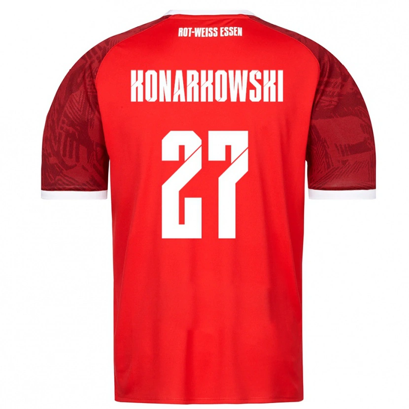 Danxen Kid Mirco Konarkowski #27 Red Burgundy White Away Jersey 2025/26 T-Shirt