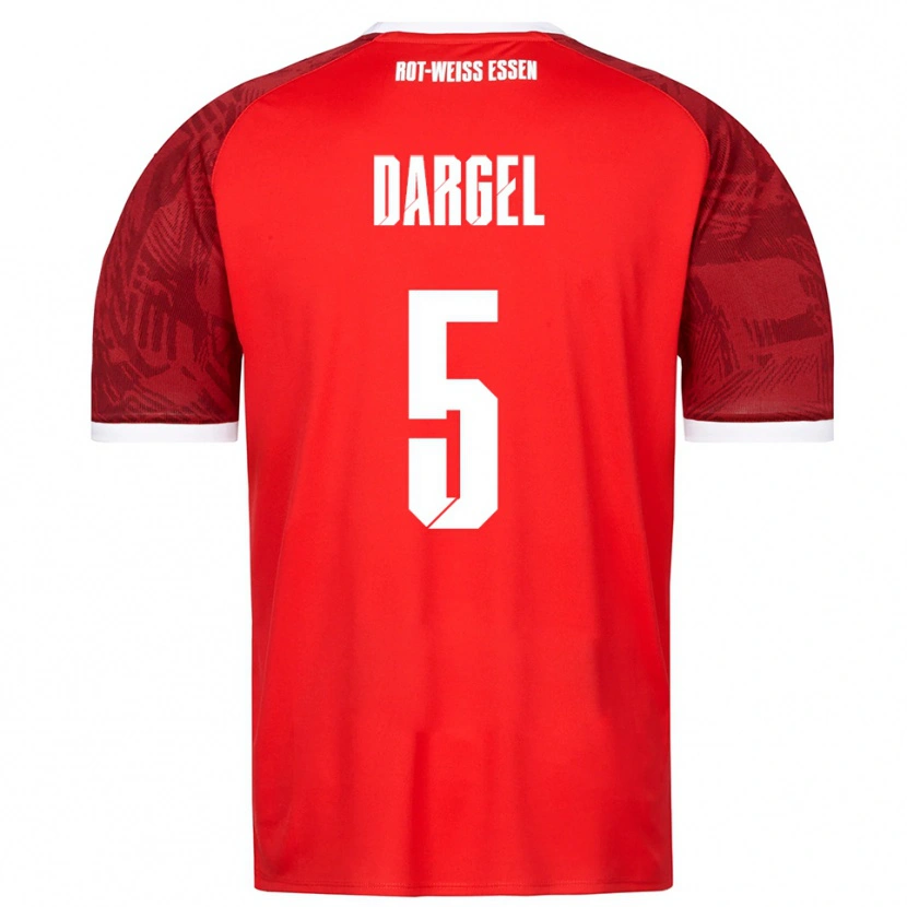 Danxen Kid Timo Dargel #5 Red Burgundy White Away Jersey 2025/26 T-Shirt