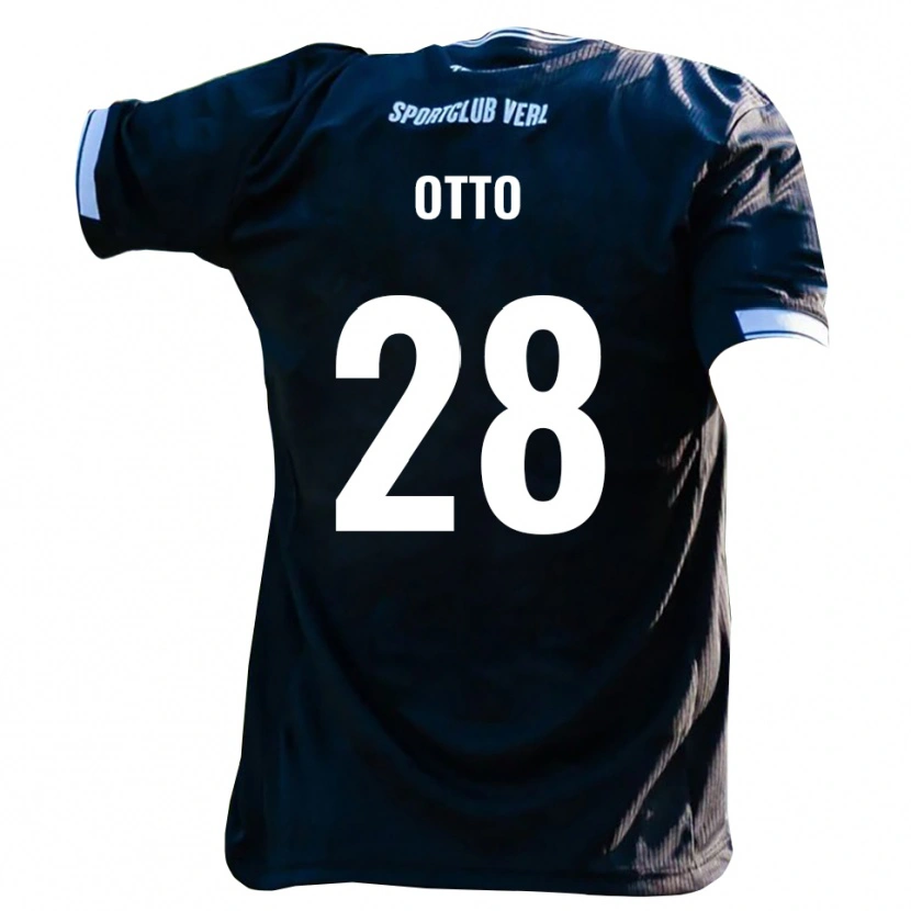 Danxen Kid Yari Otto #28 Black White Away Jersey 2025/26 T-Shirt