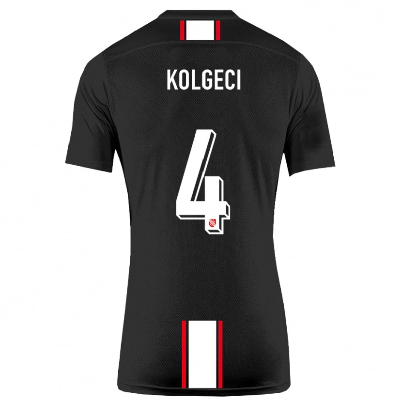 Danxen Kid Besfort Kolgeci #4 Black White Away Jersey 2025/26 T-Shirt