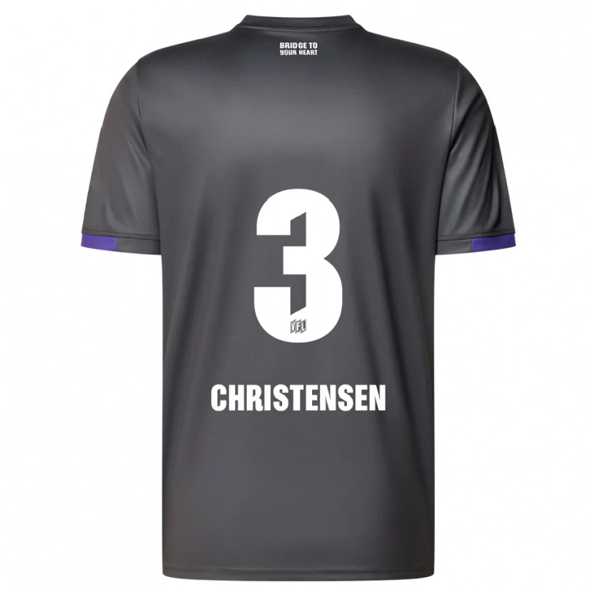 Danxen Kid Frederik Christensen #3 Gray Purple Away Jersey 2025/26 T-Shirt