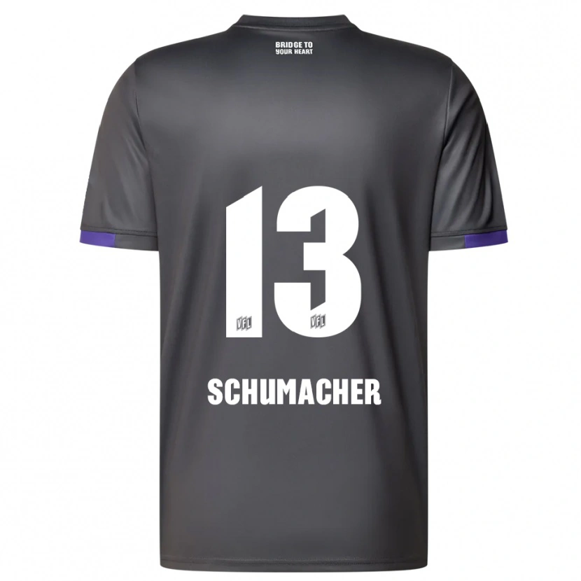 Danxen Kid Kevin Schumacher #13 Gray Purple Away Jersey 2025/26 T-Shirt