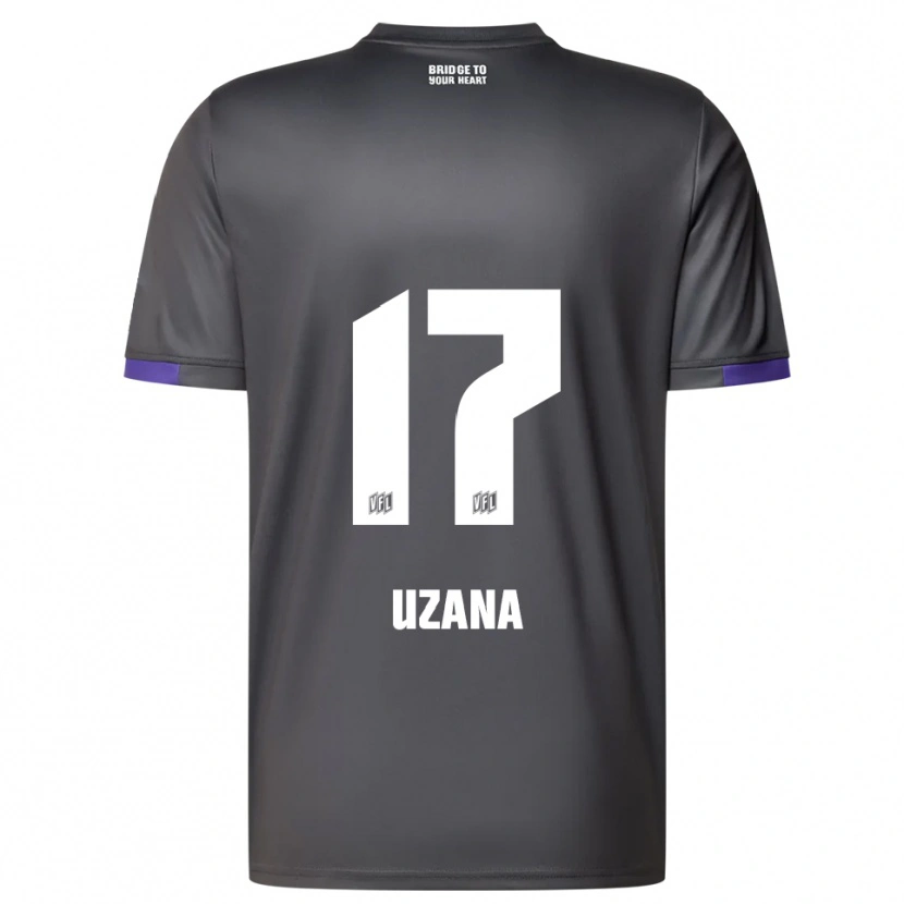 Danxen Kid Sebastian Uzana #17 Gray Purple Away Jersey 2025/26 T-Shirt