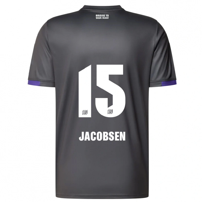 Danxen Kid Bjarke Jacobsen #15 Gray Purple Away Jersey 2025/26 T-Shirt