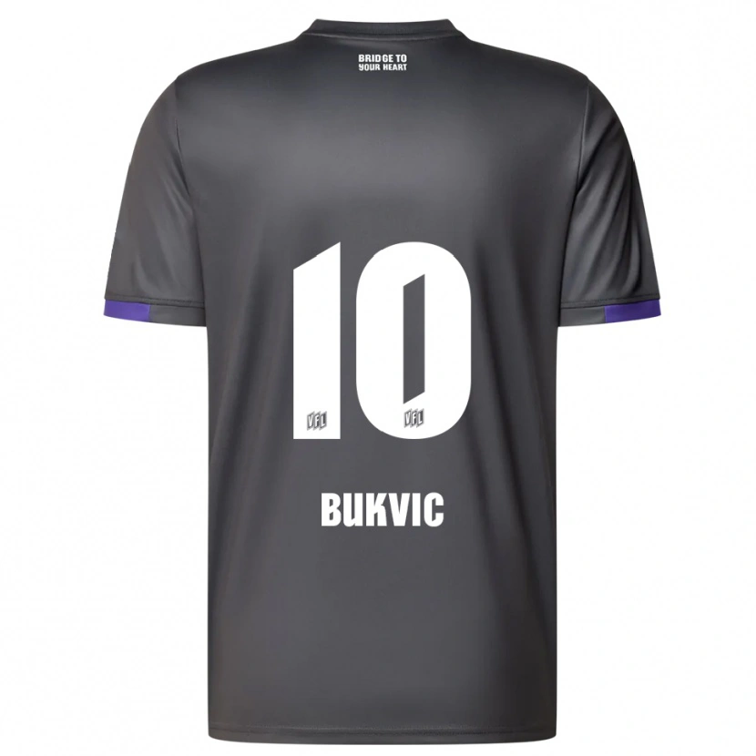 Danxen Kid Adem Bukvic #10 Gray Purple Away Jersey 2025/26 T-Shirt