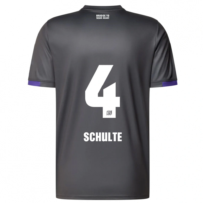 Danxen Kid Henry Schulte #4 Gray Purple Away Jersey 2025/26 T-Shirt