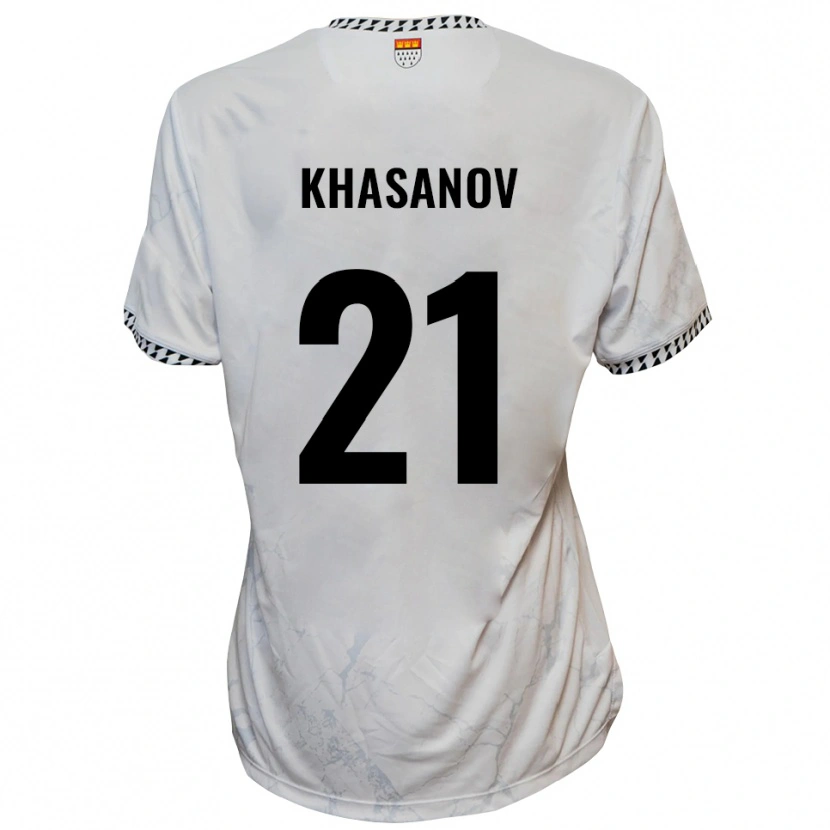 Danxen Kid Denys Khasanov #21 White Black Away Jersey 2025/26 T-Shirt