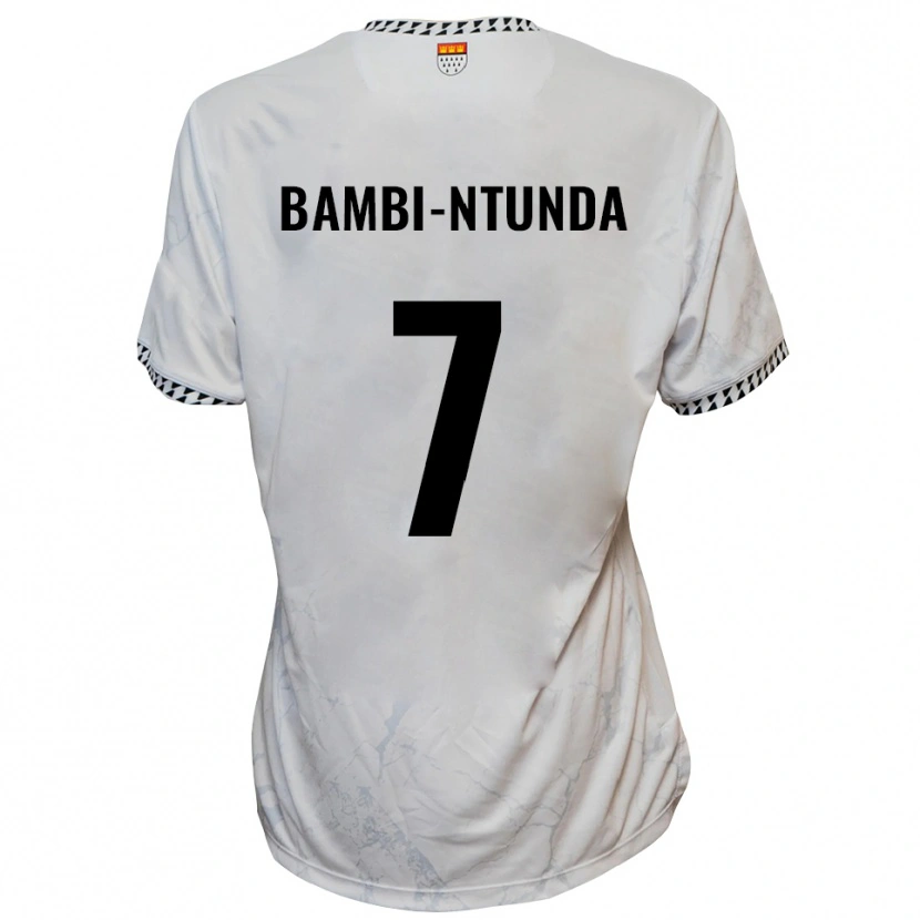 Danxen Kid Charles Bambi-Ntunda #7 White Black Away Jersey 2025/26 T-Shirt