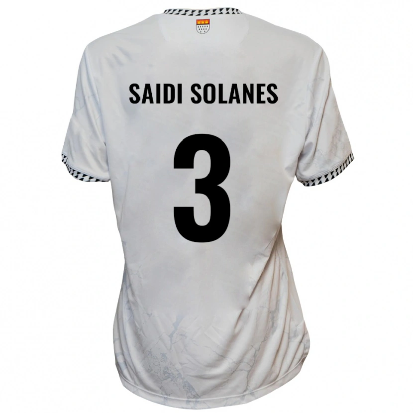 Danxen Kid Maruan Saidi Solanes #3 White Black Away Jersey 2025/26 T-Shirt