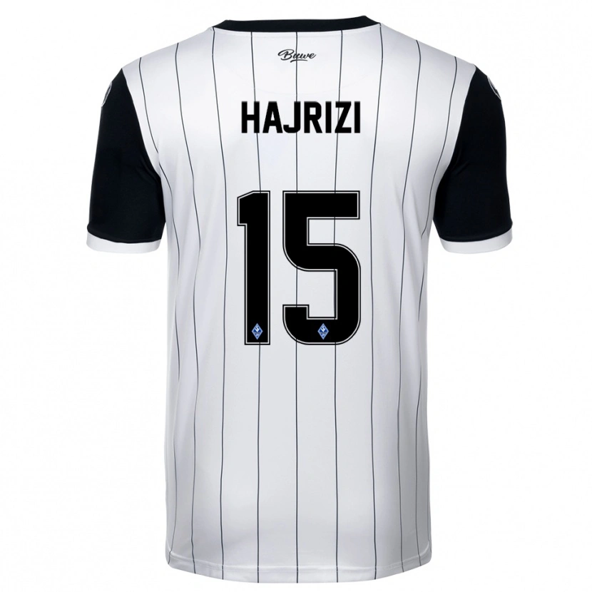 Danxen Kid Faik Hajrizi #15 White Black Away Jersey 2025/26 T-Shirt