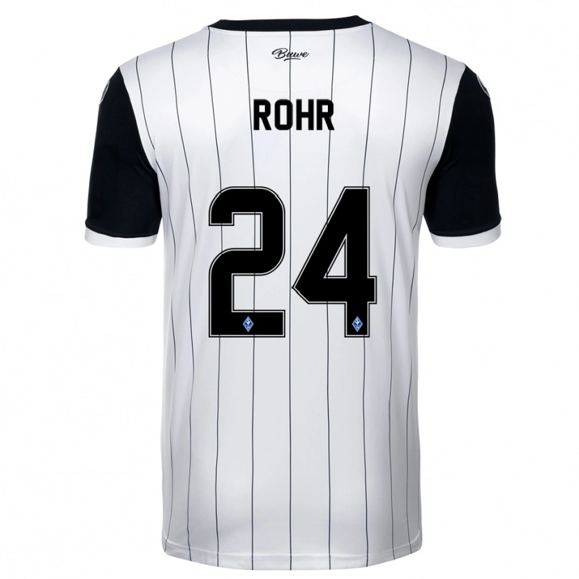 Danxen Kid Elijah Rohr #24 White Black Away Jersey 2025/26 T-Shirt