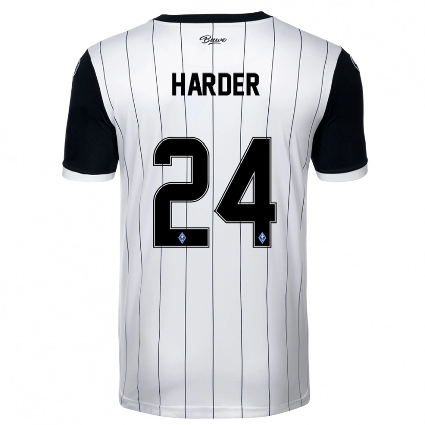 Danxen Kid Constantin Harder #24 White Black Away Jersey 2025/26 T-Shirt
