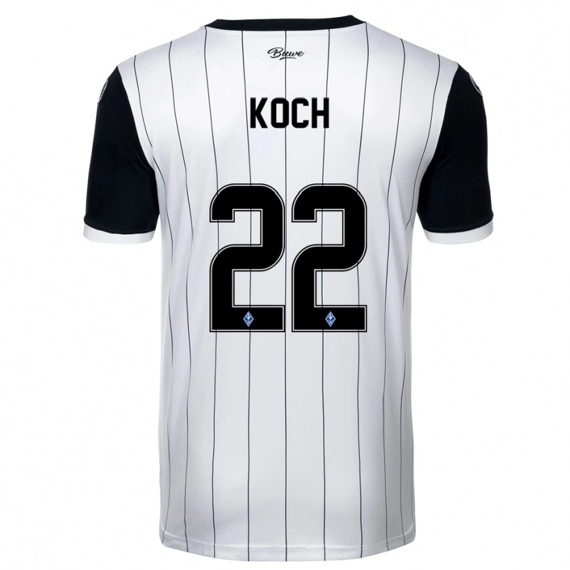 Danxen Kid Nico Koch #22 White Black Away Jersey 2025/26 T-Shirt