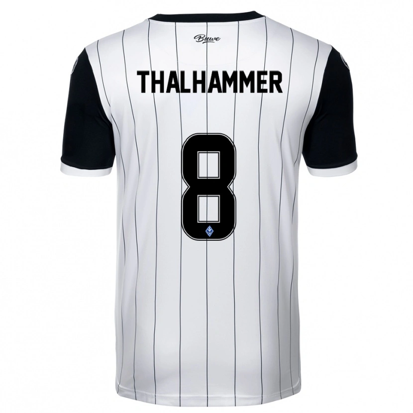 Danxen Kid Maximilian Thalhammer #8 White Black Away Jersey 2025/26 T-Shirt