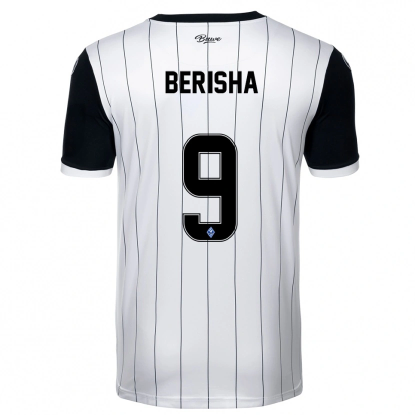 Danxen Kid Leotrim Berisha #9 White Black Away Jersey 2025/26 T-Shirt