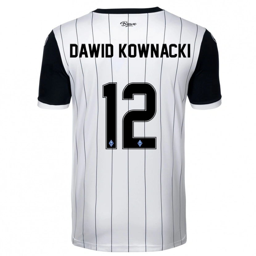 Danxen Kid Jakub Dawid Kownacki #12 White Black Away Jersey 2025/26 T-Shirt