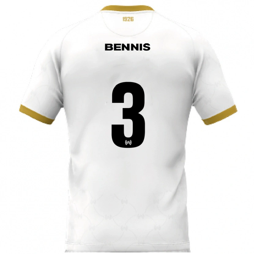 Danxen Kid Amir Bennis #3 White Gold Away Jersey 2025/26 T-Shirt